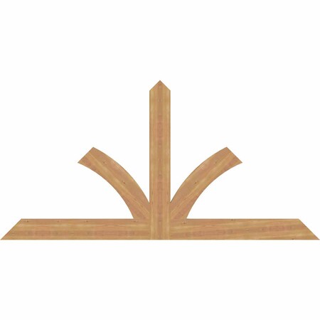 Ekena Millwork Richland Timber Gable Bracket, Western Red Cedar, 84"W x 42"H x 1 1/2"D x 5 1/2"F, 12/12 Pitch GBW084X42X0206RIC00SWR